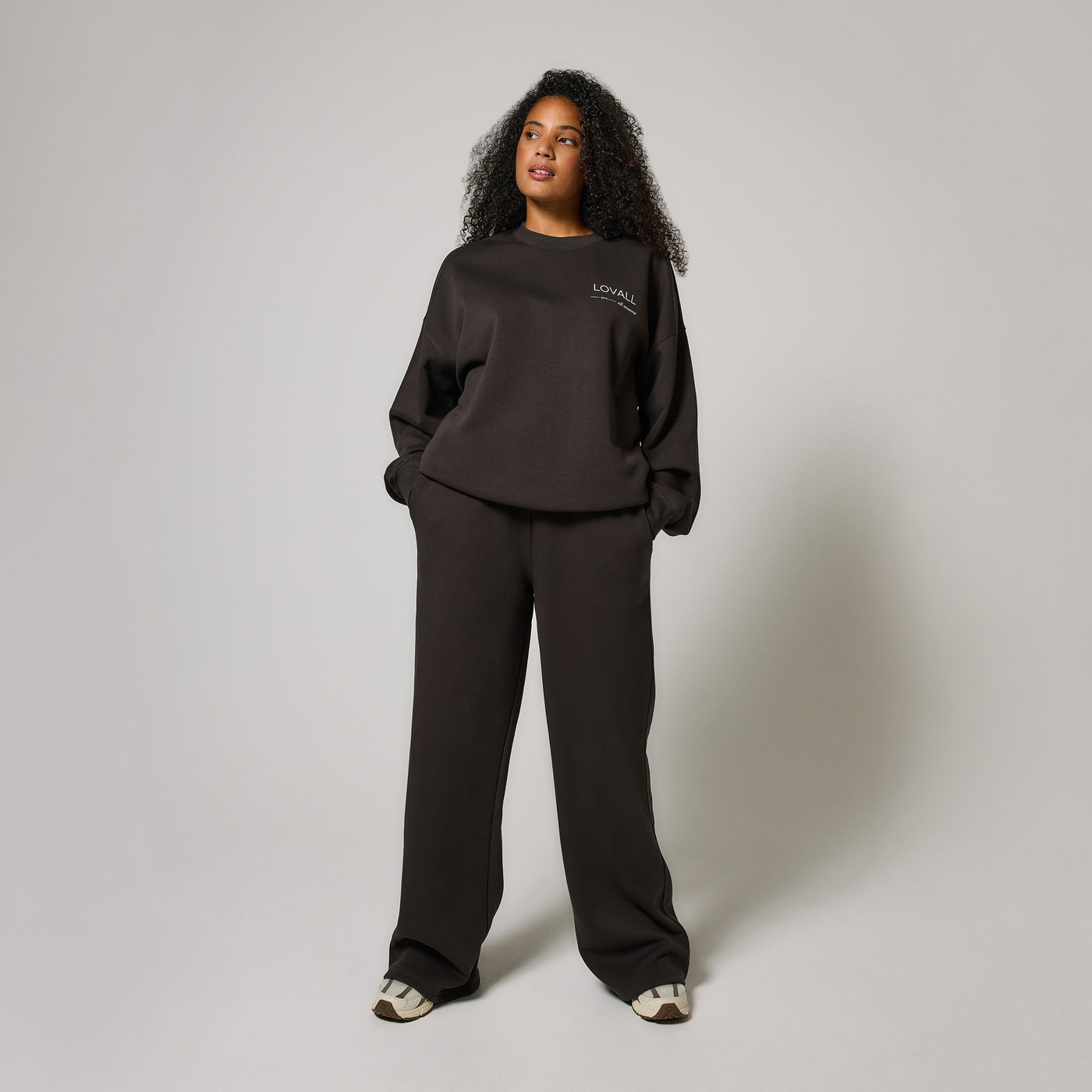 Curve ALL SZN Organic Oversized Sweatshirt Style 3 - Black Coffee