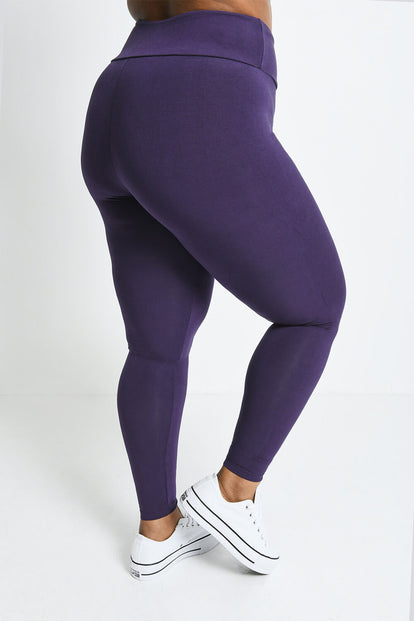 Lightweight Everyday High Waisted Leggings - Acai Purple