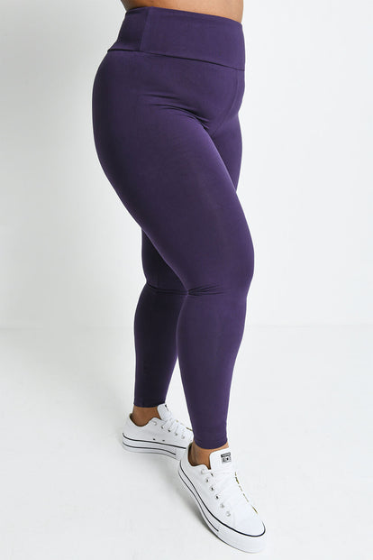 Lightweight Everyday High Waisted Leggings - Acai Purple