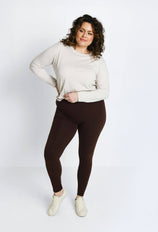 Curve Everyday High Waisted Leggings - Chocolate Brown