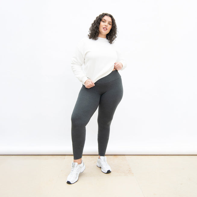 Curve Everyday High Waisted Leggings - Dark Grey Marl