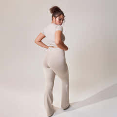 Ultimate Everyday Flare Leggings - Oatmeal Beige