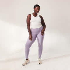 Lightweight Everyday High Waisted Leggings - Mauve