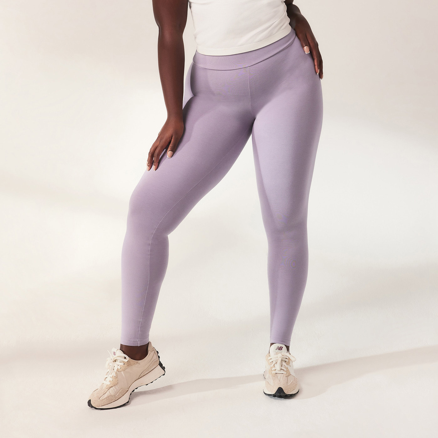 Lightweight Everyday High Waisted Leggings - Mauve