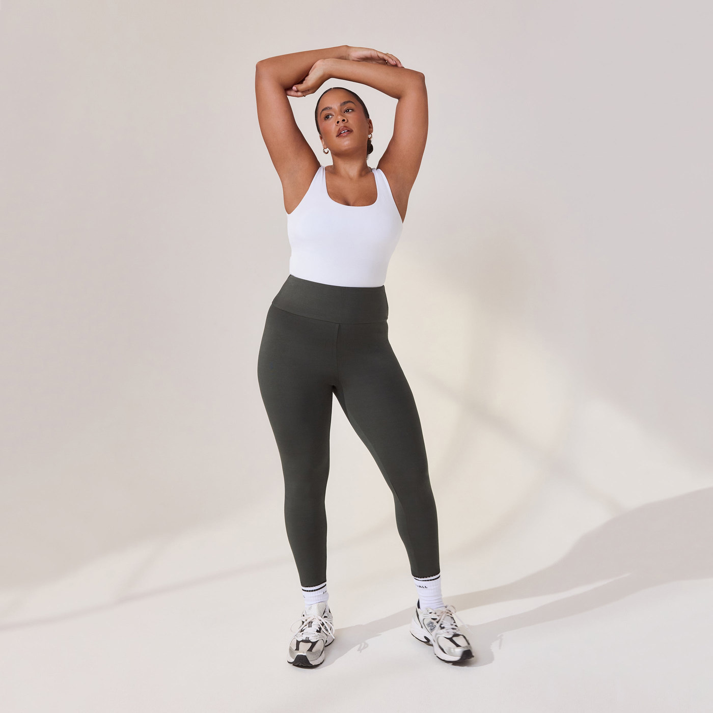 Lightweight Everyday High Waisted Leggings - Pine