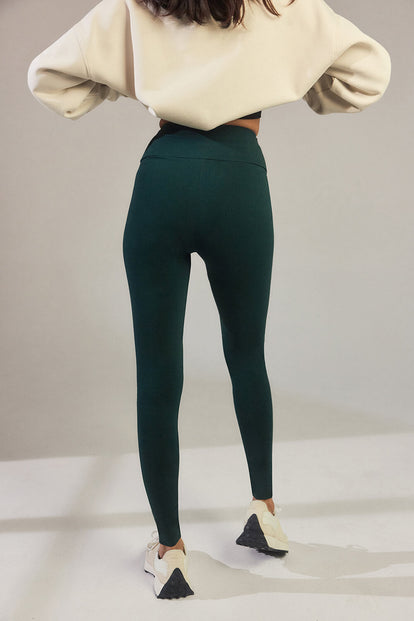 Everyday High Waisted Leggings - Forest Green