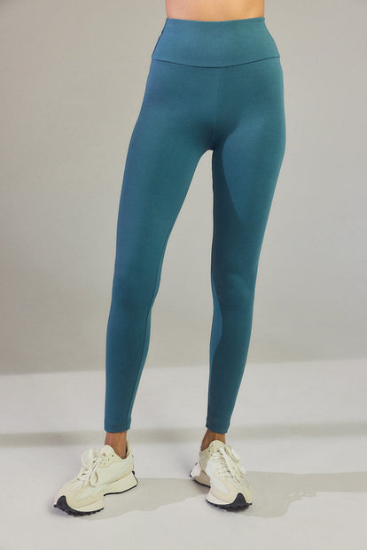 Everyday High Waisted Leggings - Petrol Blue