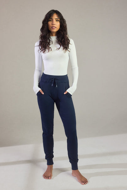 Recharge High Waisted Joggers - Navy Blue