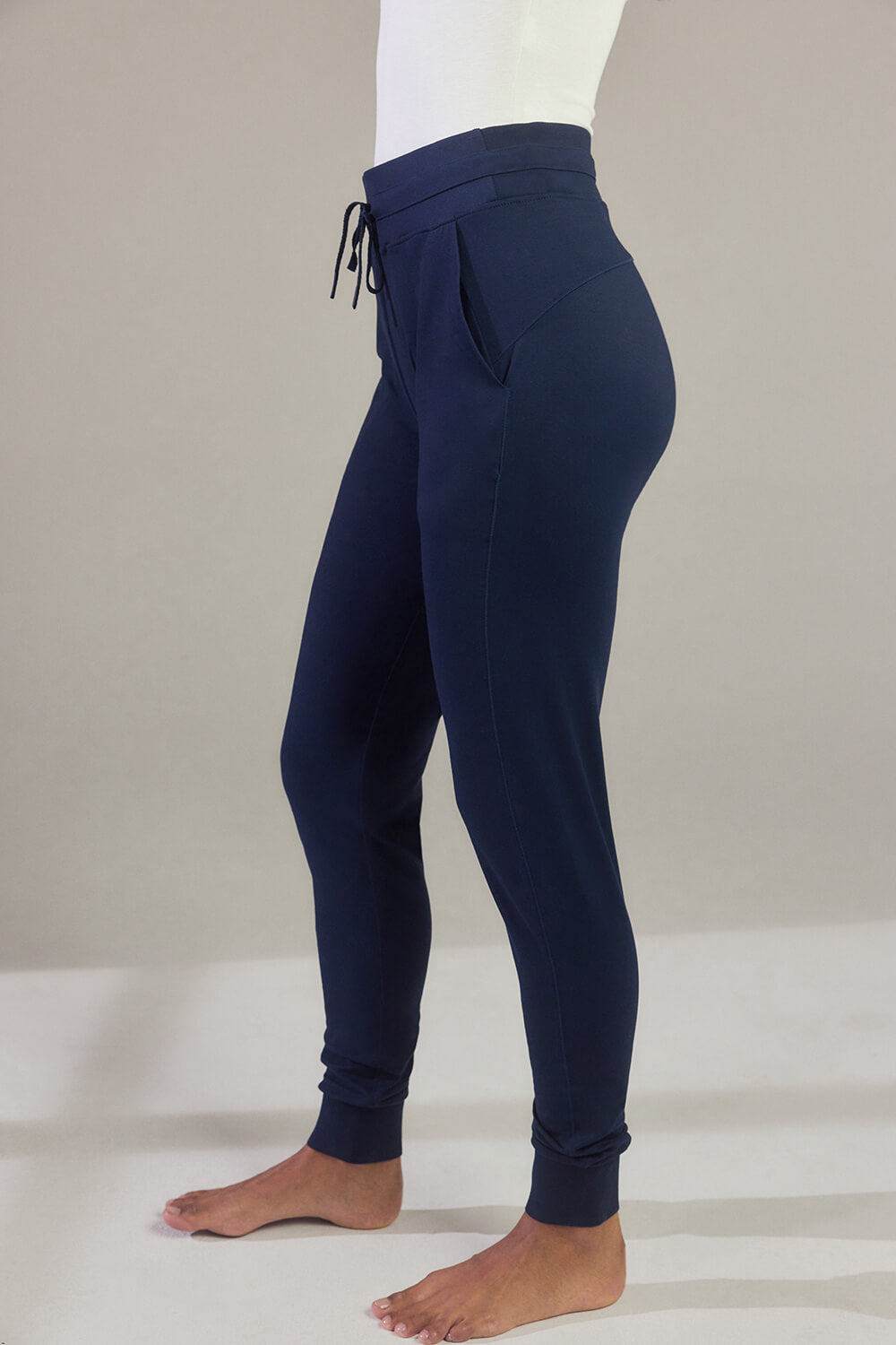 Recharge High Waisted Joggers - Navy Blue