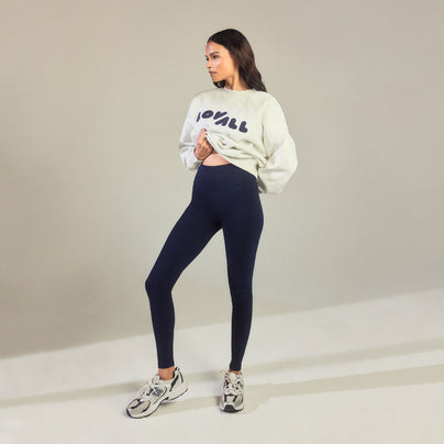 Everyday High Waisted Leggings - Navy Blue