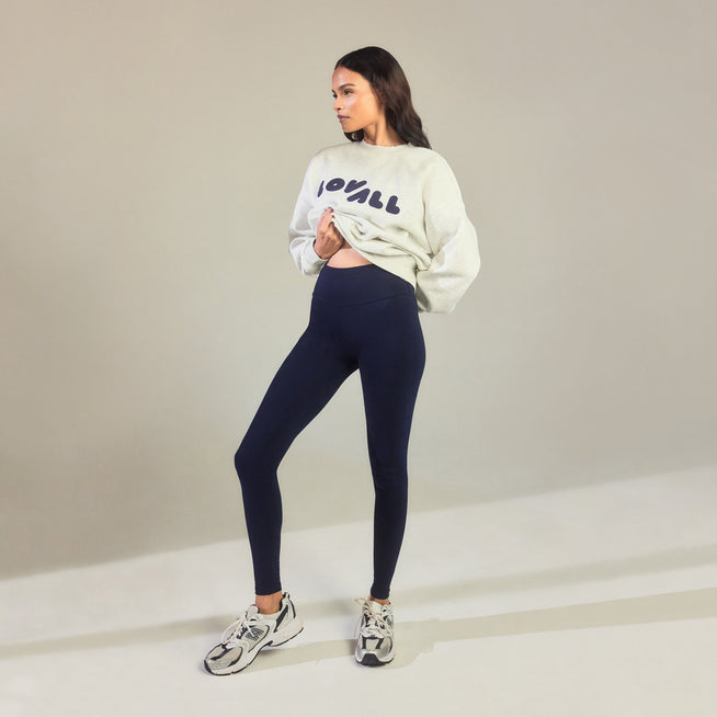 Everyday High Waisted Leggings - Navy Blue