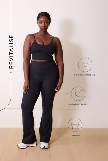 Curve 24/7 Revitalise Flare Leggings - Midnight Black