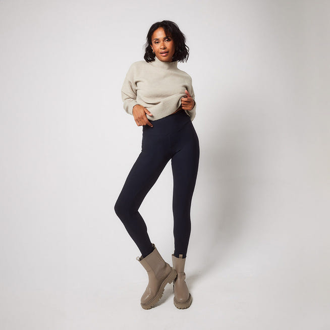 Winter Everyday High Waisted Leggings - Vintage Navy