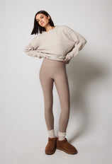 Curve Winter Everyday High Waisted Leggings - Stone
