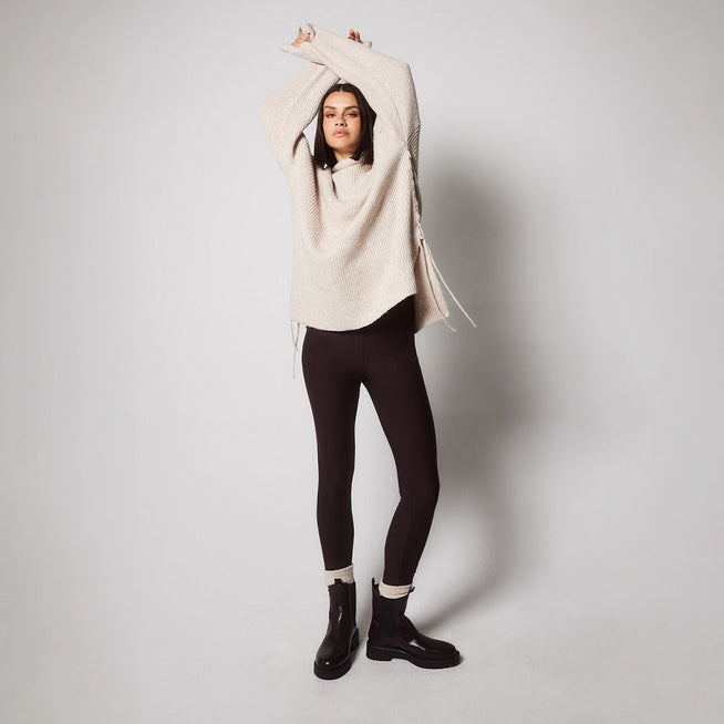 Winter Everyday High Waisted Leggings - Espresso Brown