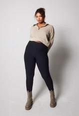 Curve Winter Everyday High Waisted Leggings - Vintage Navy