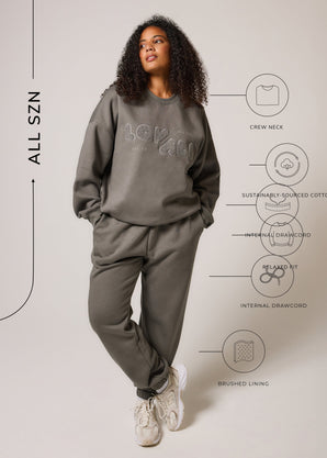 Curve ALL SZN Organic Cuffed Jogger - Slate Green