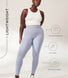 Lightweight Everyday High Waisted Leggings - Powder Blue