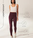 Lightweight Everyday High Waisted Leggings - Burgundy