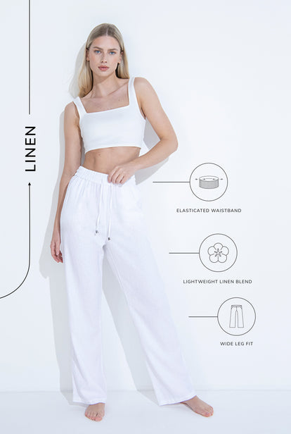 Everyday Linen Trousers - White