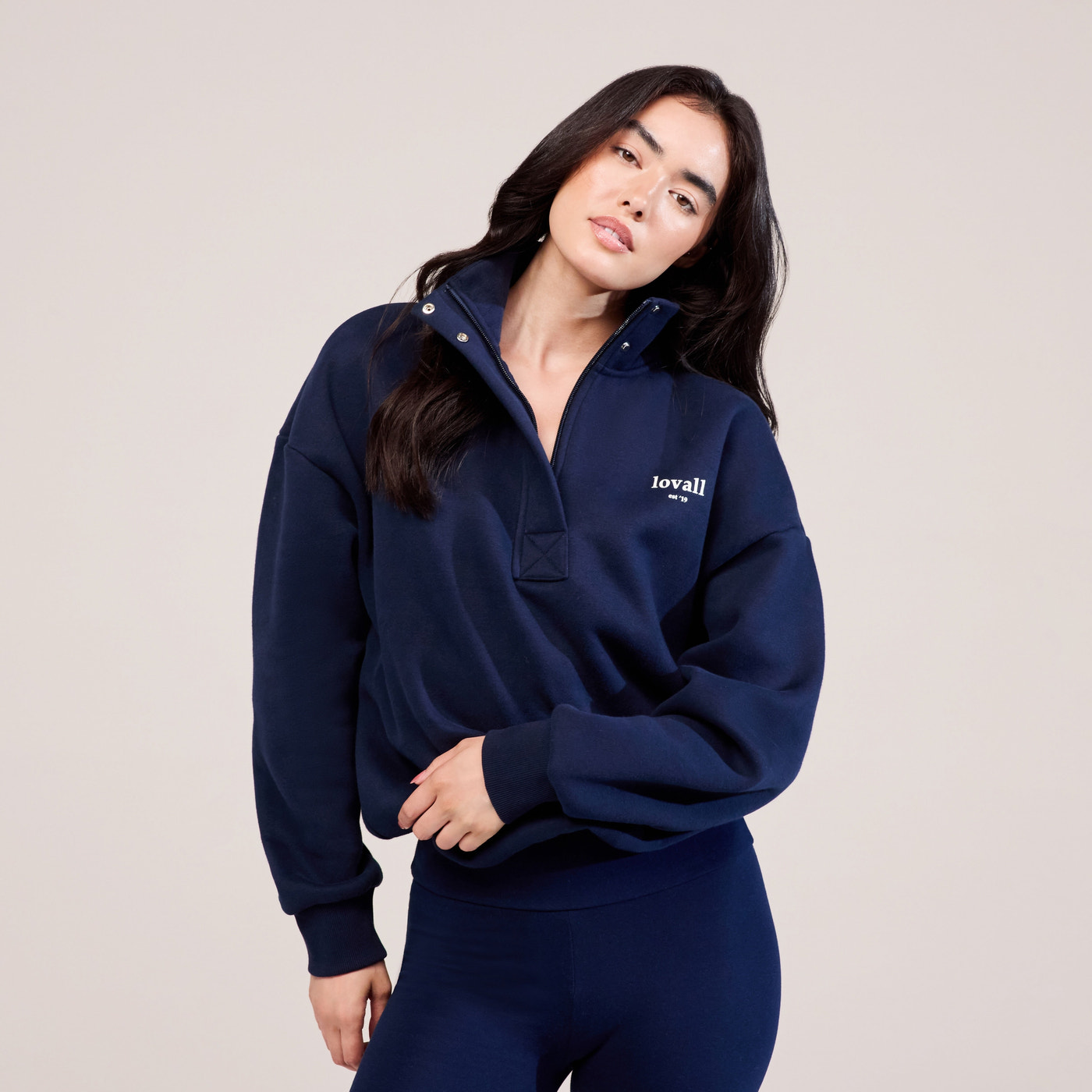 Heavyweight 1/4 Zip Sweatshirt - Navy