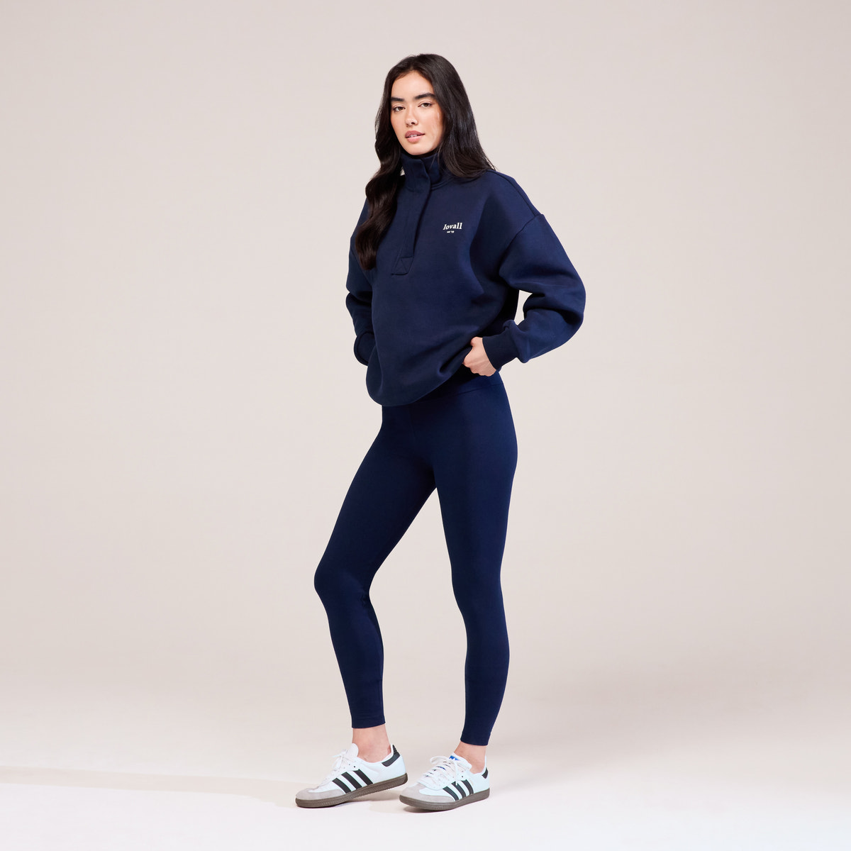 Everyday High Waisted Leggings - Navy Blue