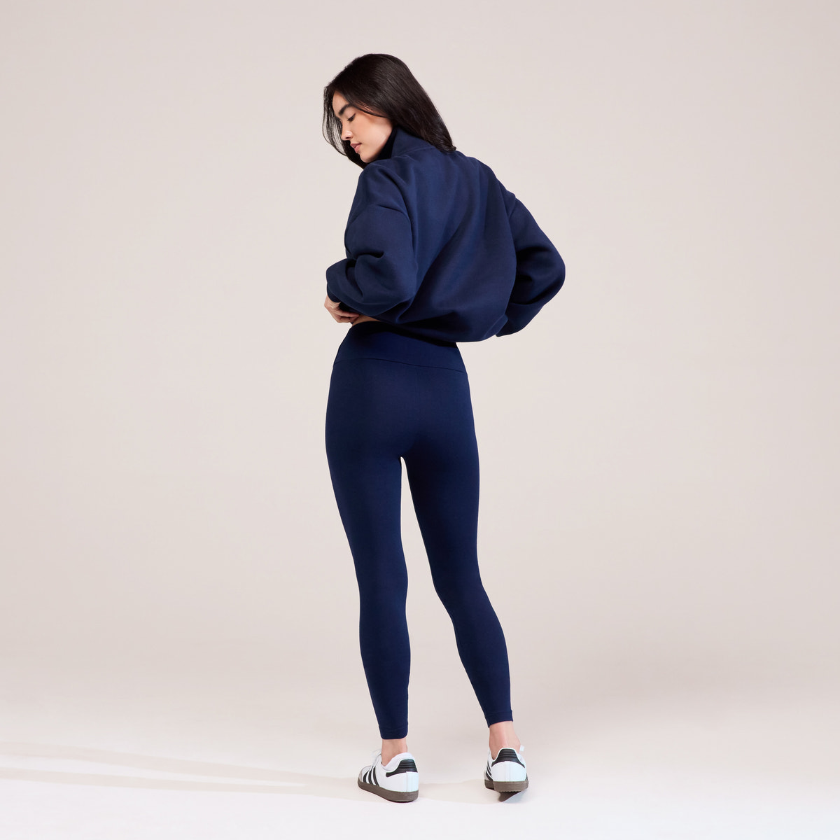 Everyday High Waisted Leggings - Navy Blue