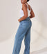 Wide Leg Jeans - Mid Blue