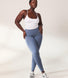 Curve Lightweight Everyday High Waisted Leggings - Steel Blue