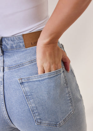Wide Leg Jeans - Light Bleach