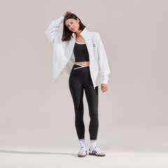 Organic Funnel Neck Zip Through - Off White
