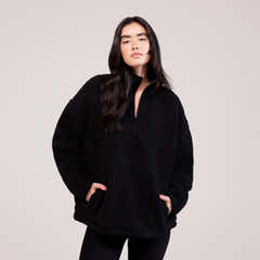 Borg 1/4 Zip Fleece - Black