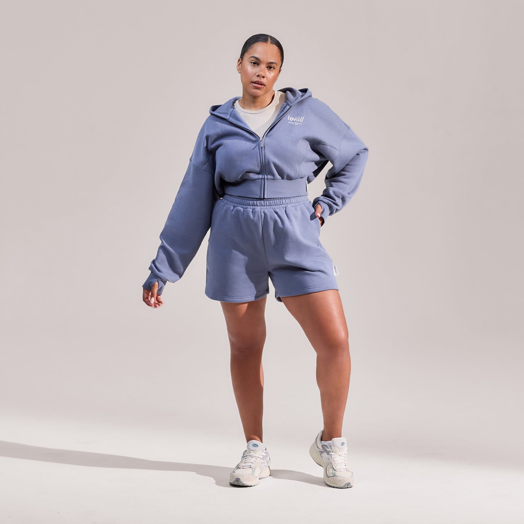 Curve ALL SZN Organic Sweat Shorts - Ice Blue