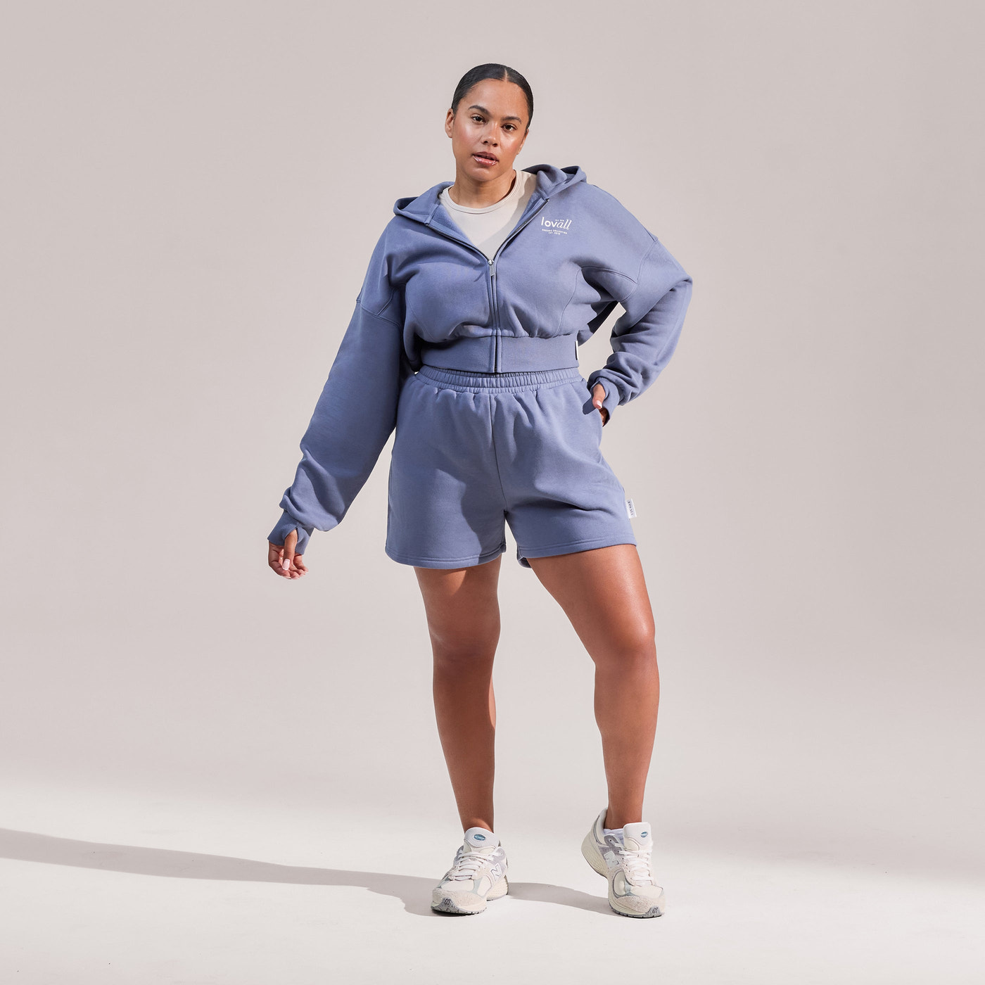 Curve ALL SZN Organic Sweat Shorts - Ice Blue