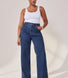 Wide Leg Jeans - Dark Blue