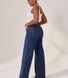 Wide Leg Jeans - Dark Blue