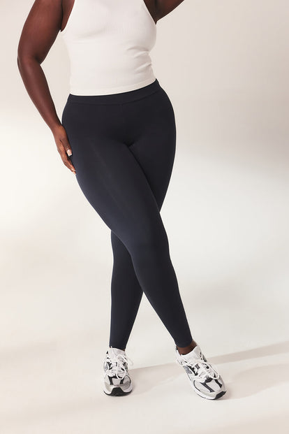 Lightweight Everyday High Waisted Leggings - Slate Green