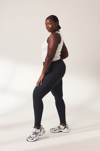 Lightweight Everyday High Waisted Leggings - Slate Green