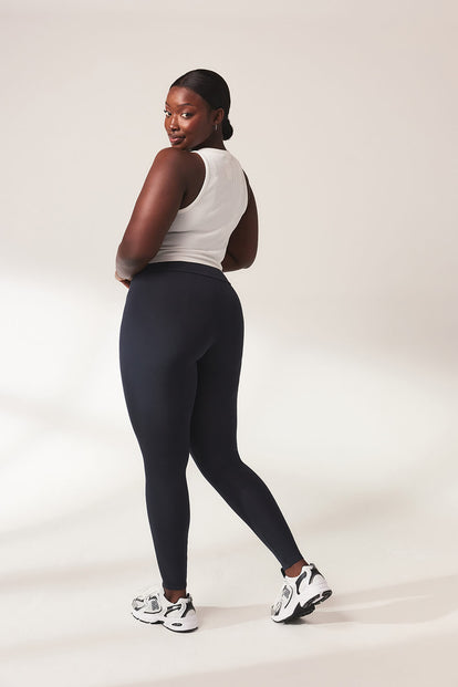 Lightweight Everyday High Waisted Leggings - Slate Green