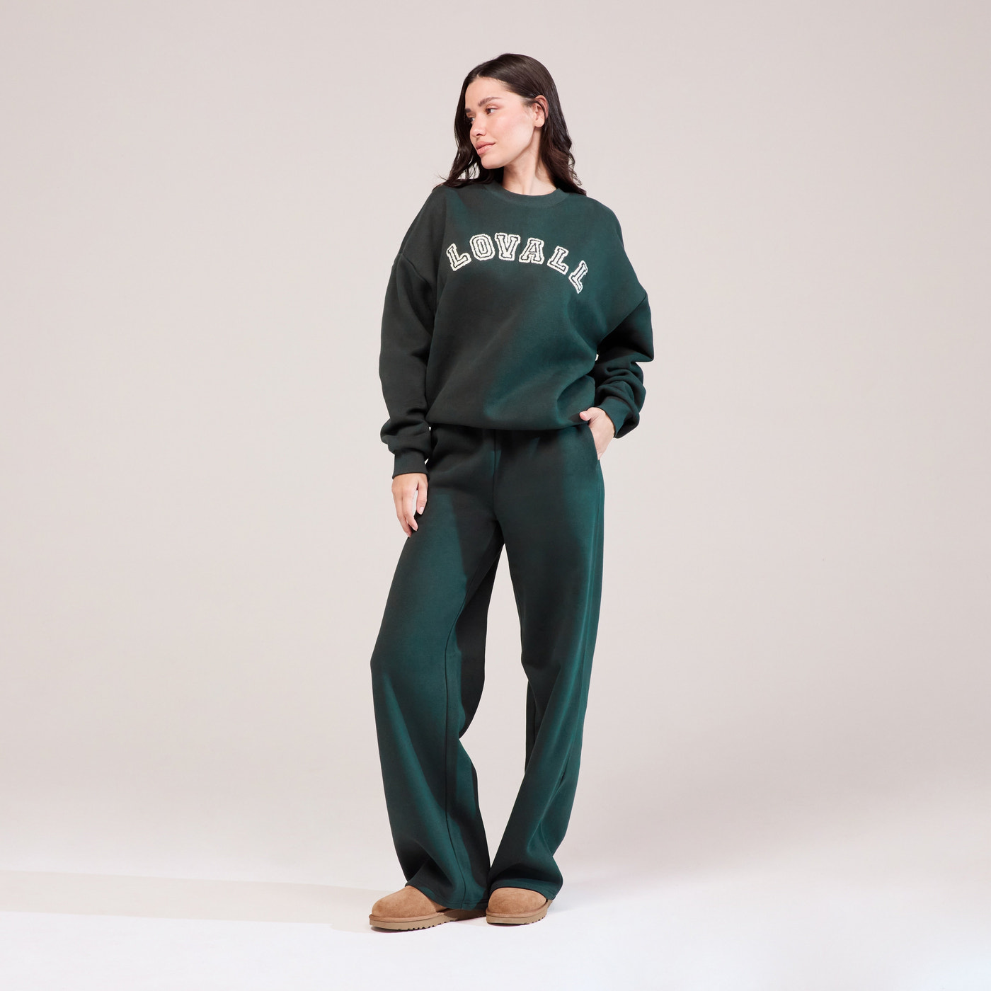 Heavyweight Oversized Sweatshirt Campus - Pine