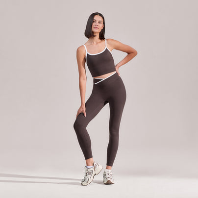 Ultimate Everyday Wrap Waist Leggings - Black Coffee
