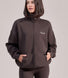ALL SZN Organic Funnel Neck Zip Through - Black Coffee