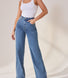 Wide Leg Jeans - Mid Blue