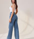 Wide Leg Jeans - Mid Blue