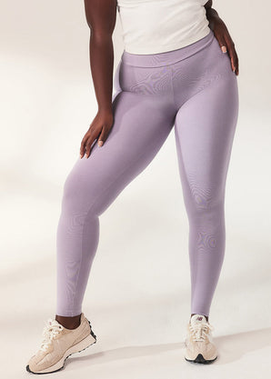 Lightweight Everyday High Waisted Leggings - Mauve