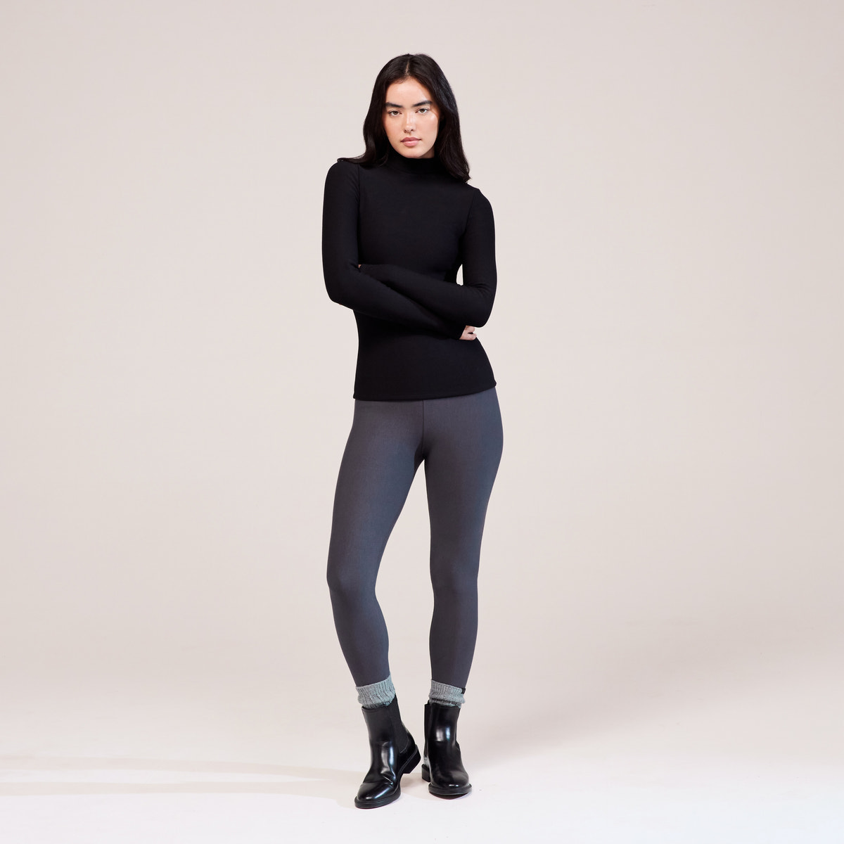 Winter Everyday Fleece-Lined Leggings - Dark Grey
