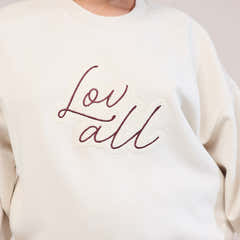Organic Oversized Sweatshirt Lovall Script - Ecru