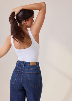 Wide Leg Jeans - Dark Blue