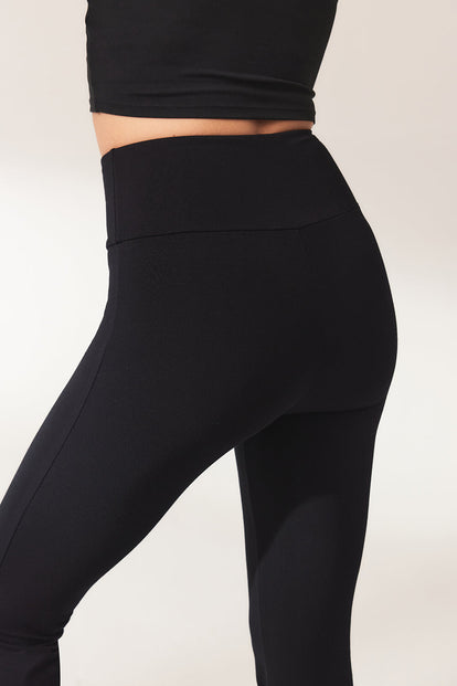 Curve lightweight Flare Leggings - Black