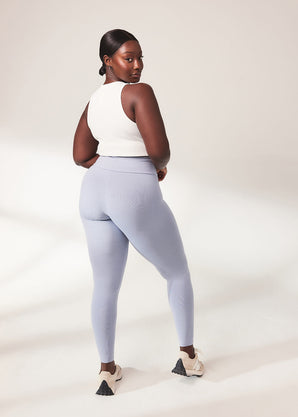 Lightweight Everyday High Waisted Leggings - Powder Blue